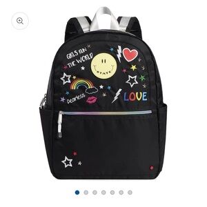• State Bags • Girls Kane Kids Backpack Girl Power
Black with Patches
